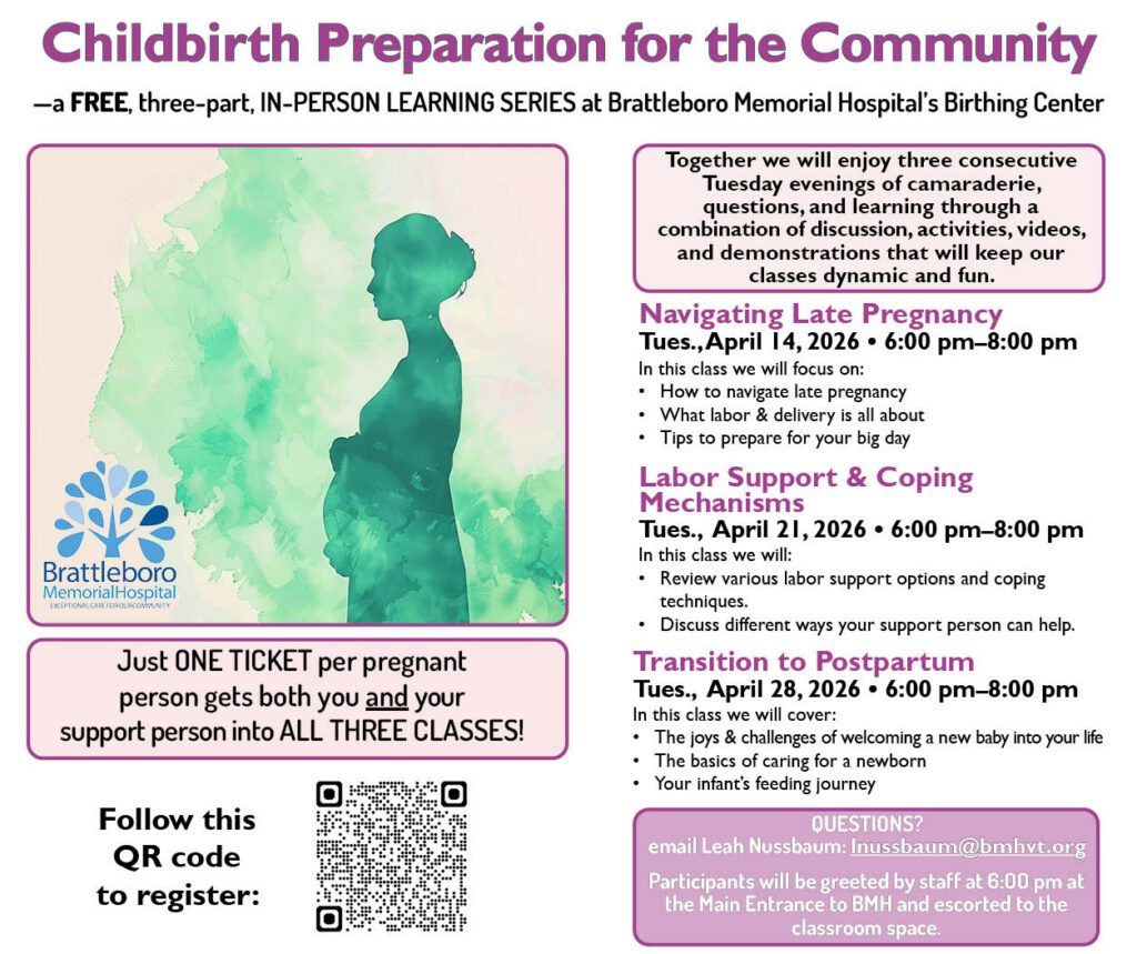 In Person Birthing Classes at BMH April 2026