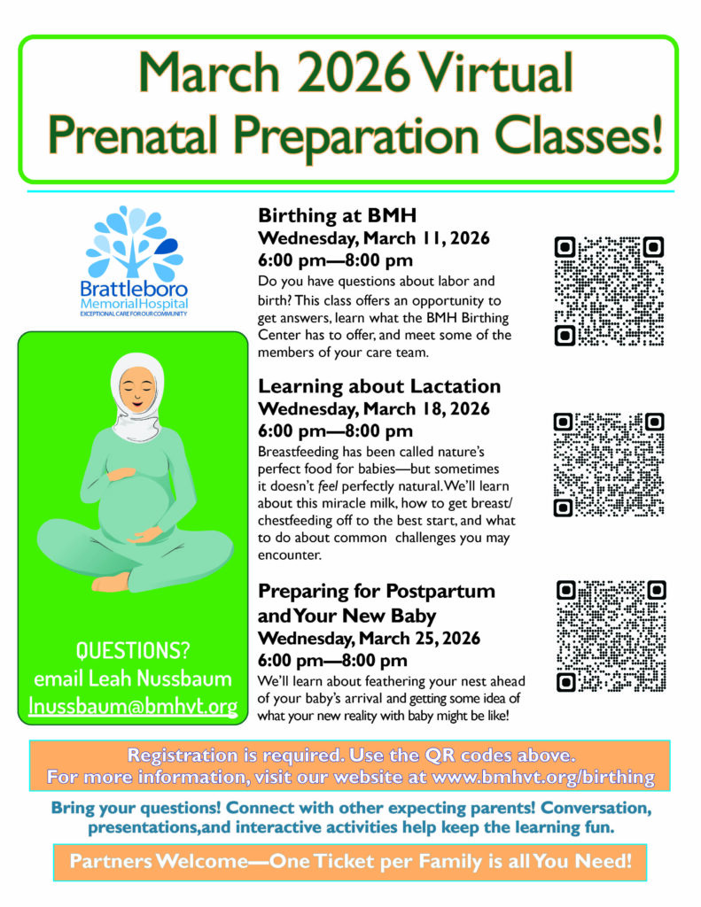 Virtual Prenatal Classes March 2026